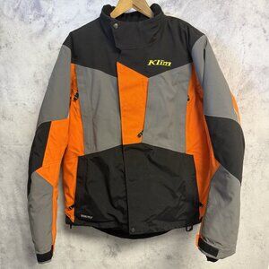 KLIM Goretex Motorcycle Jacket Mens Medium Orange Reflective Scotchlite